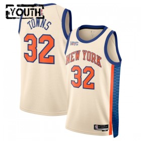 Dres New York Knicks Karl Anthony Towns Nike 2025-26 City Edition Bijela Swingman - Dječji